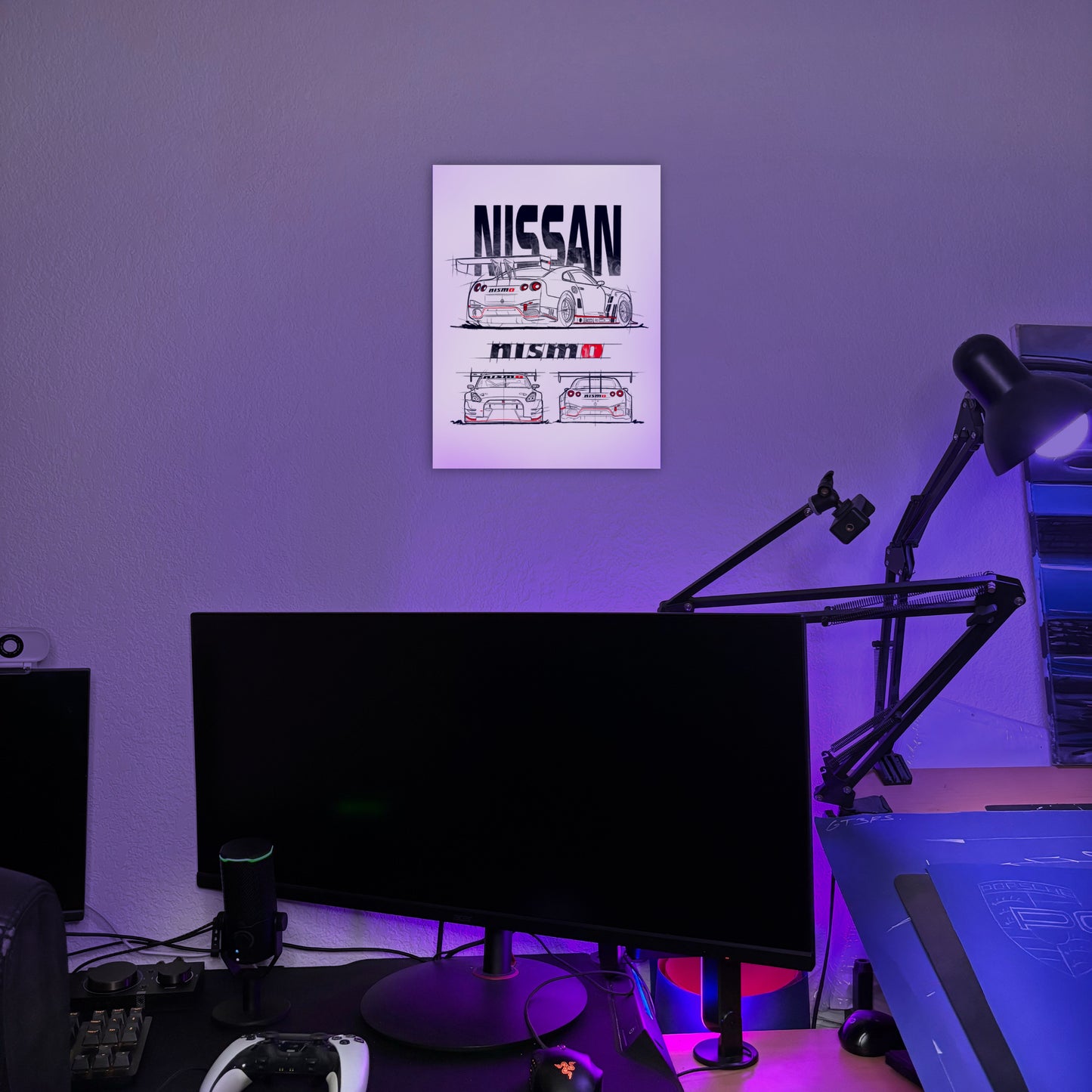 Poster Nissan GTR Nismo – Fond Blanc