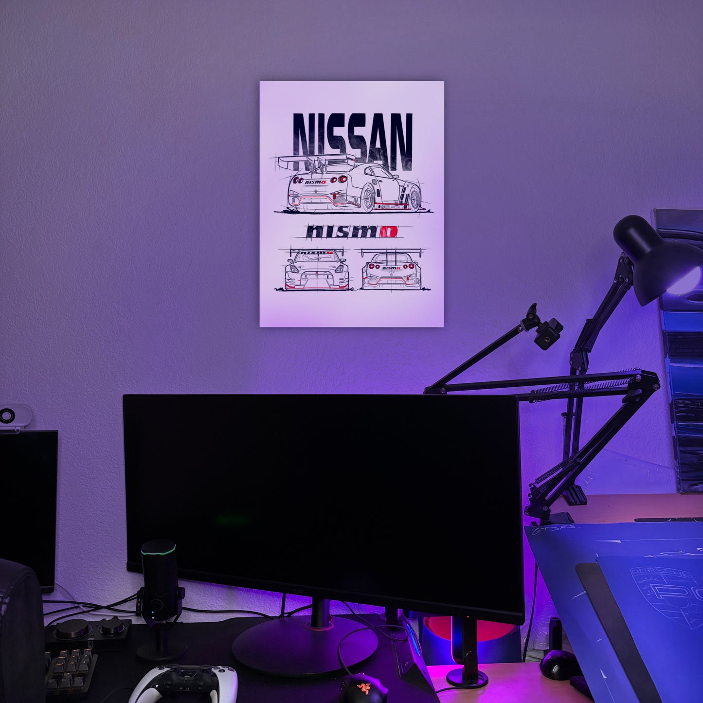 Poster Nissan GTR Nismo – Fond Blanc