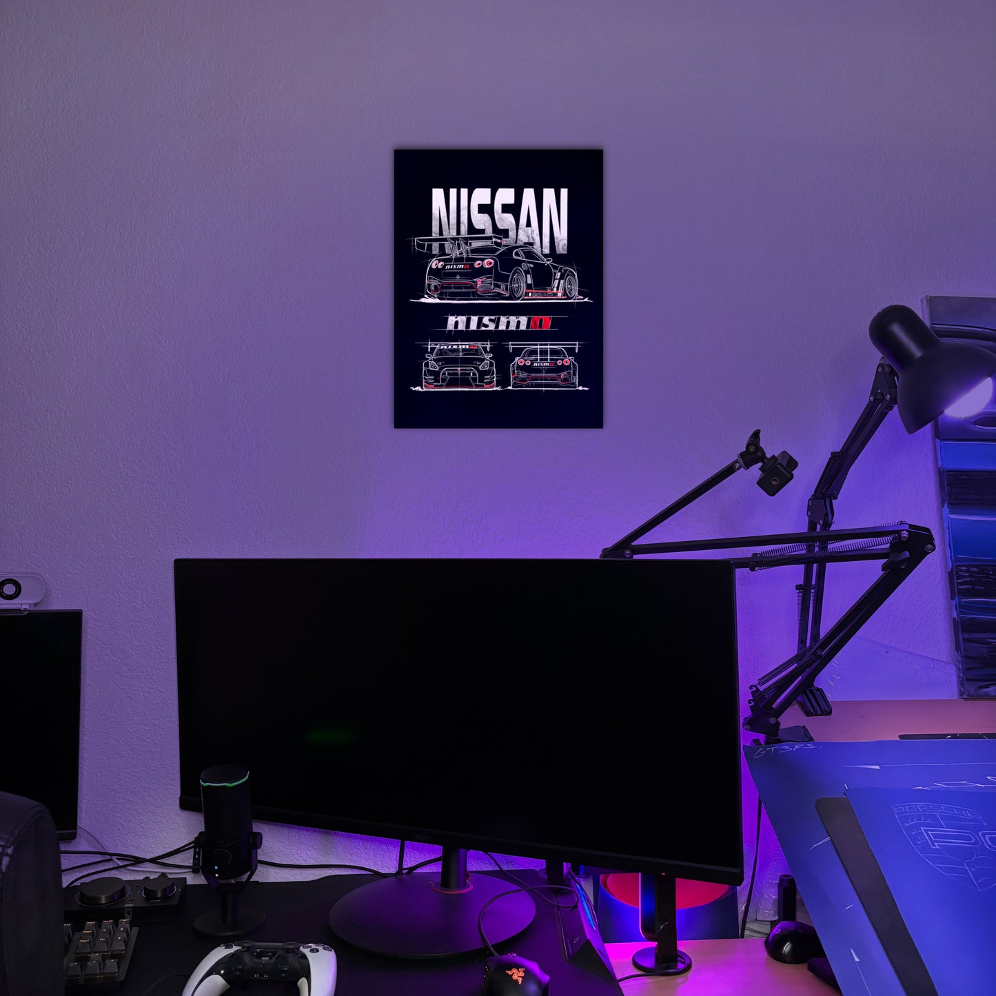 Poster Nissan GTR Nismo – Fond Noir