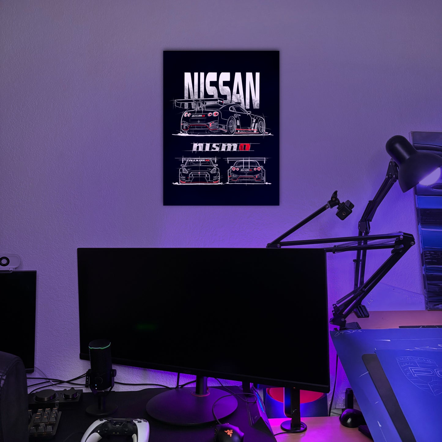 Poster Nissan GTR Nismo – Fond Noir