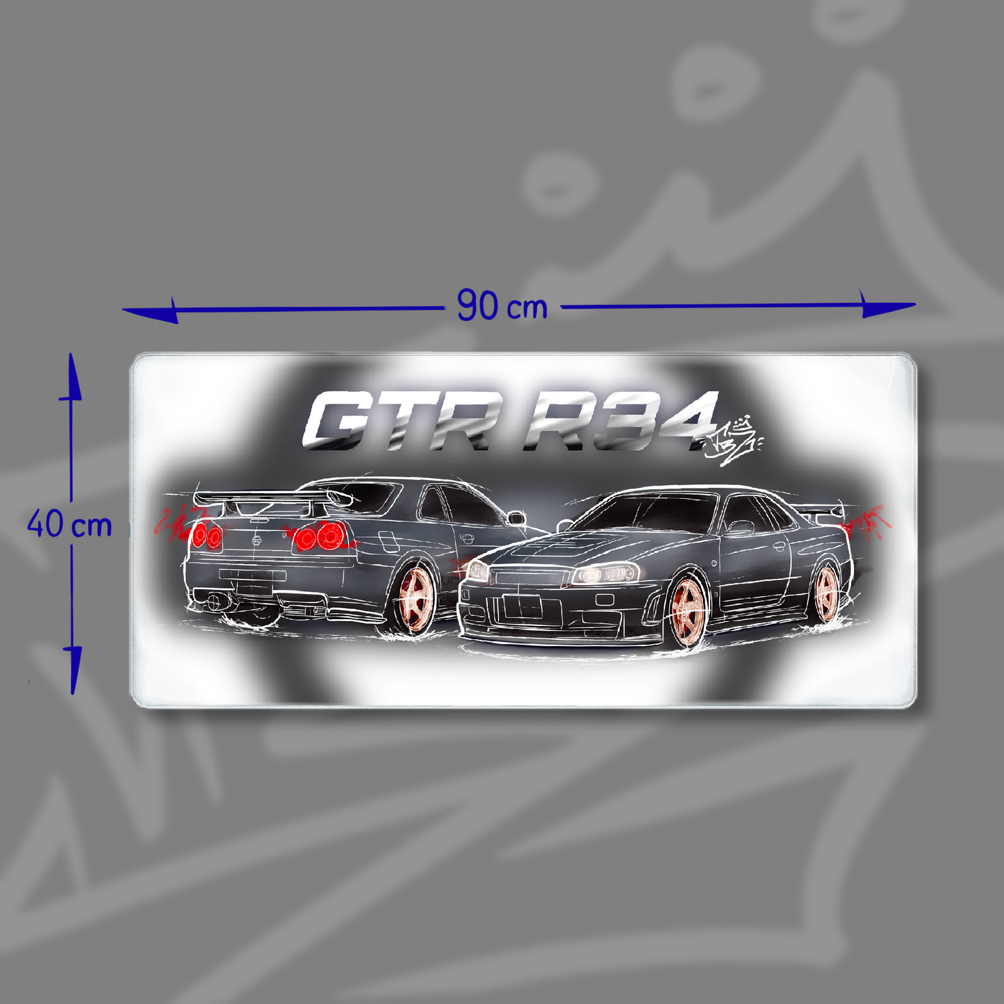Tapis de souris XXL GTR R34