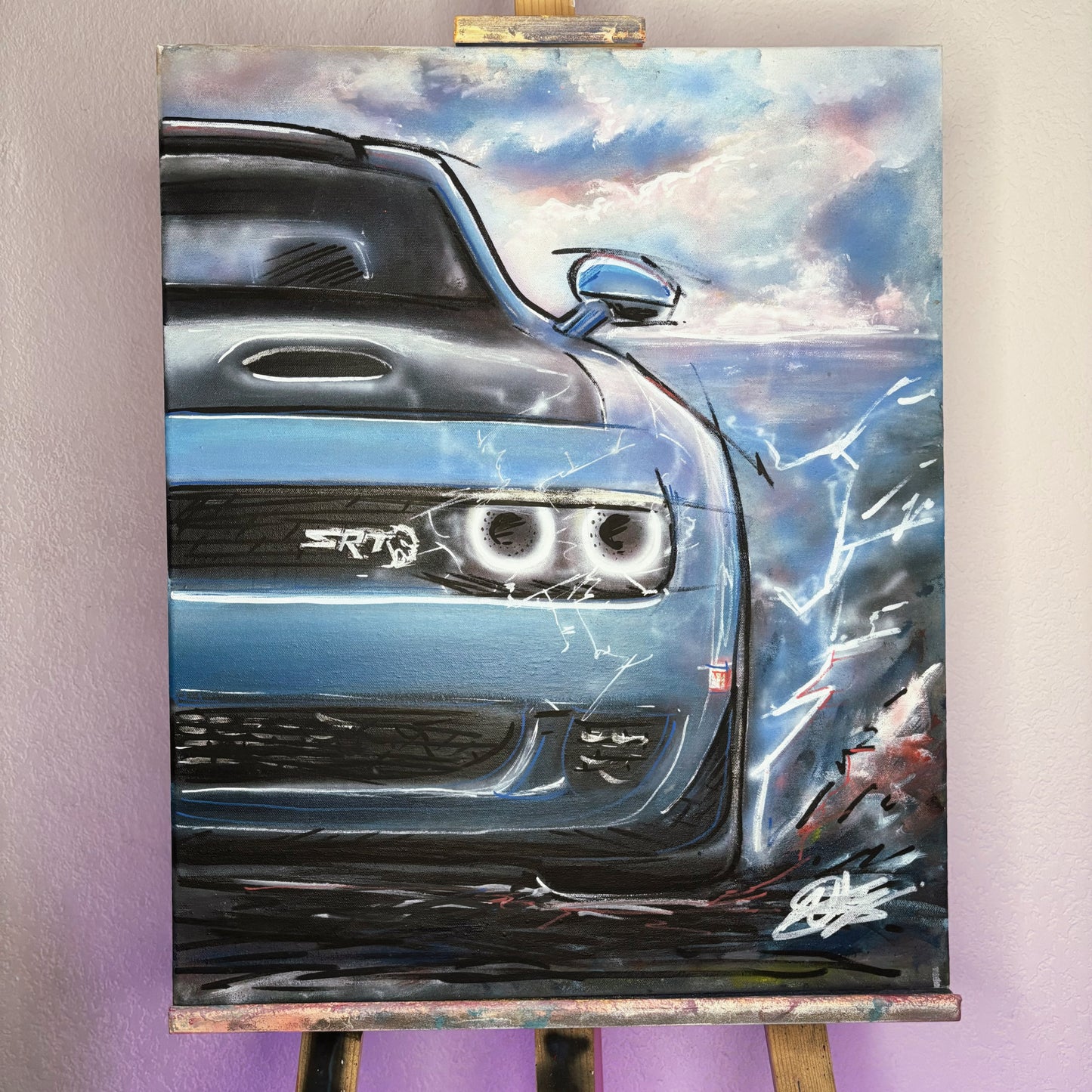 Dodge SRT - Œuvre originale 50cm x 61cm