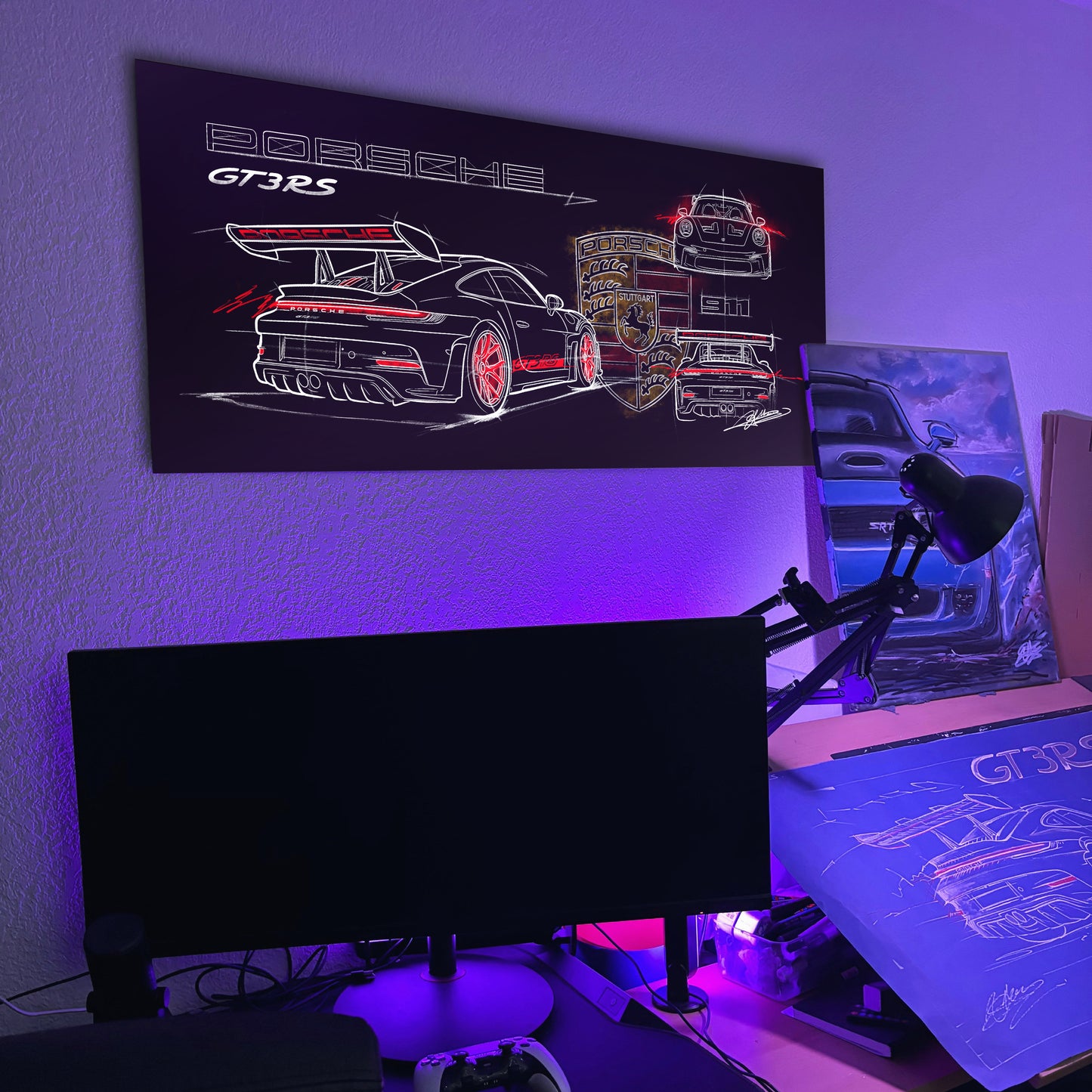 Poster Premium Porsche GT3RS – Format XXL édition limitée