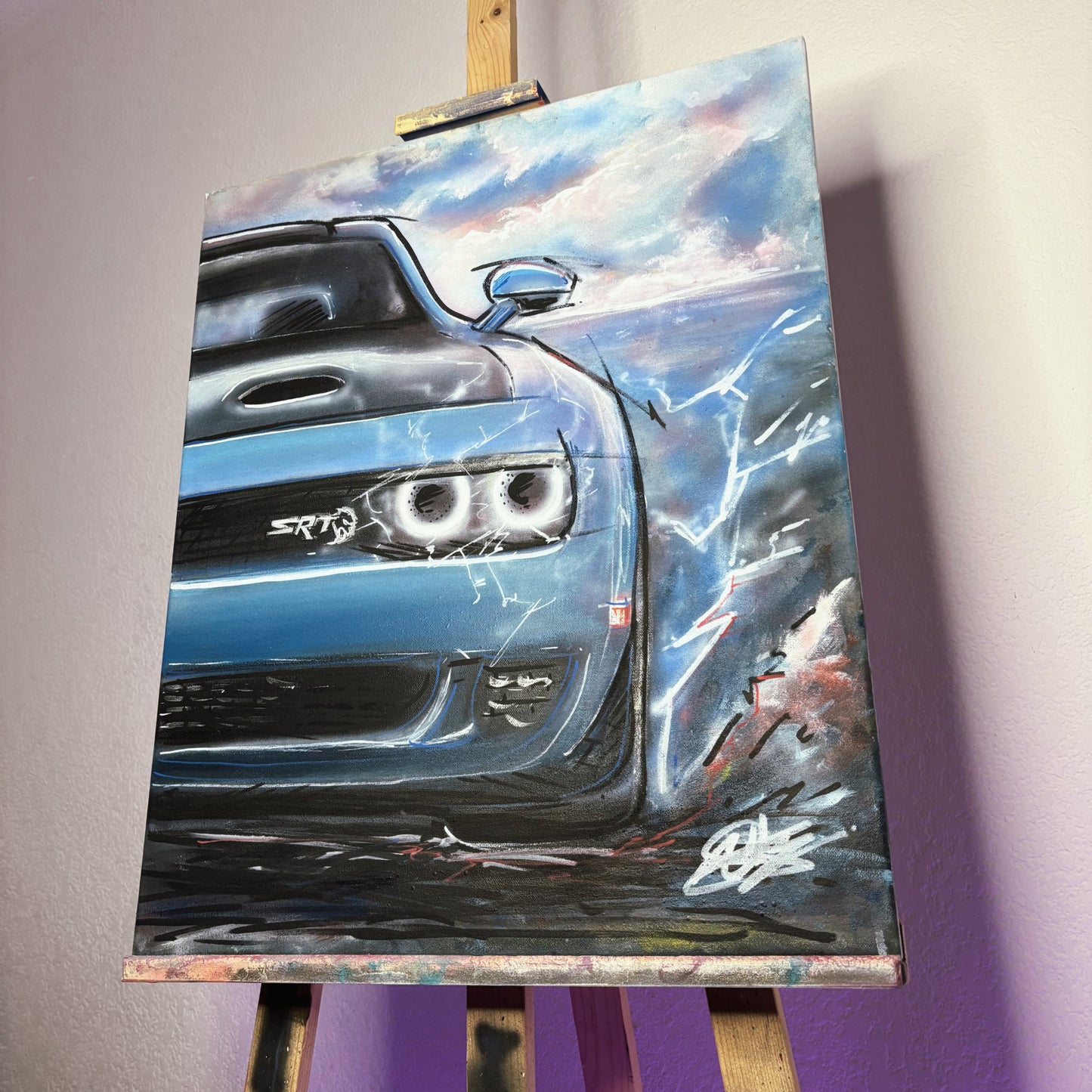 Dodge SRT - Œuvre originale 50cm x 61cm