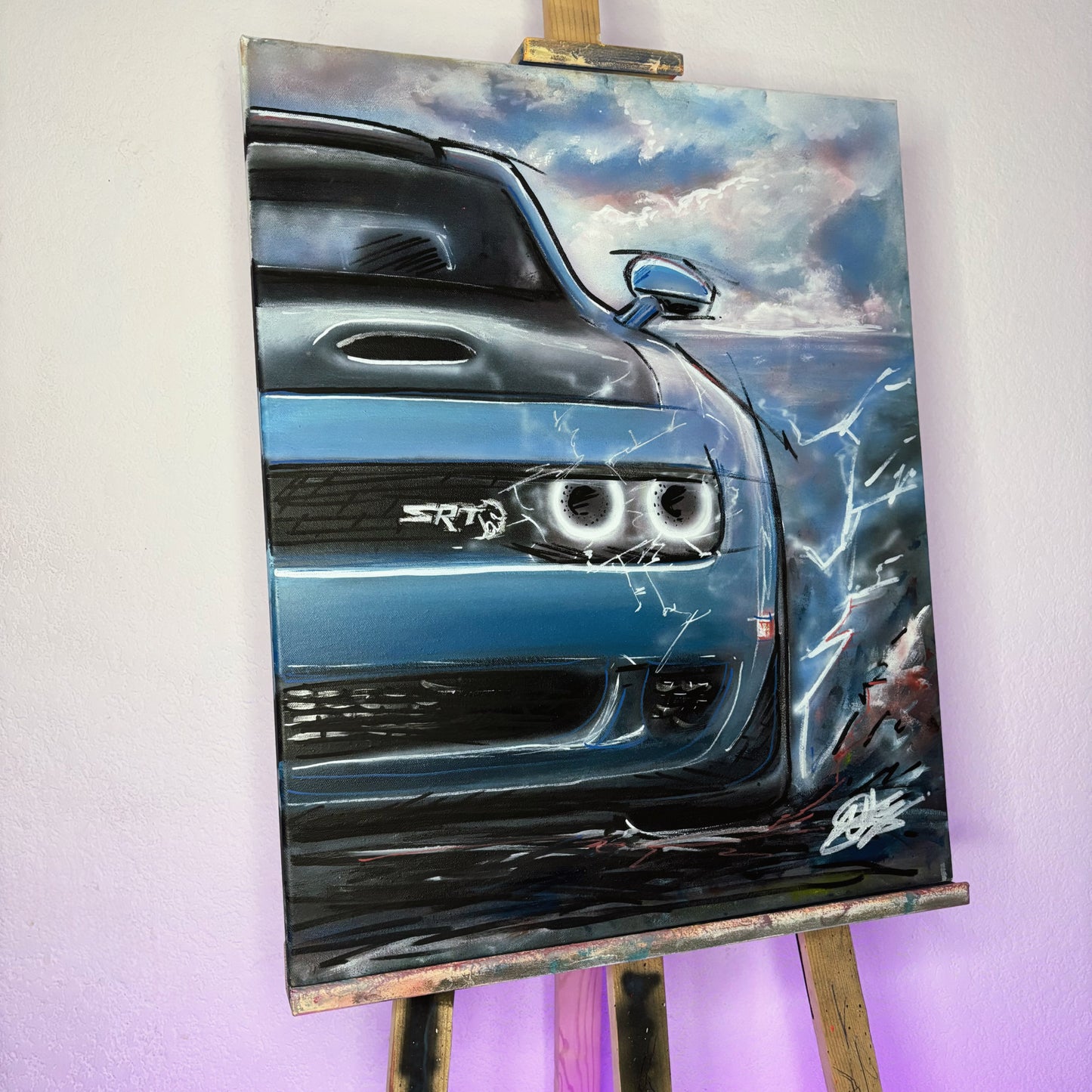 Dodge SRT - Œuvre originale 50cm x 61cm